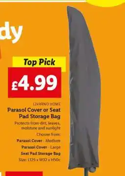 Lidl Parasol Cover or Seat Pad Storage Bag offer