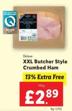 Lidl Deluxe XXL Butcher Style Crumbed Ham offer