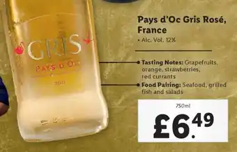 Lidl Pays d'Oc Gris Rosé, France offer