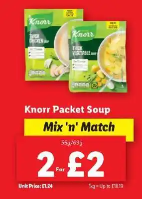 Lidl Knorr Packet Soup offer