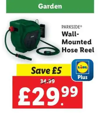 Lidl PARKSIDE Wall-Mounted Hose Reel offer