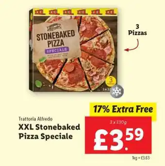 Lidl Trattoria Alfredo XXL Stonebaked Pizza Speciale offer
