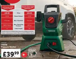 Lidl PARKSIDE 1400W Pressure Washer offer