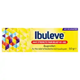 Tesco Ibuleve Max Strength Ibuprofen Pain Relief 10% Gel 50g offer