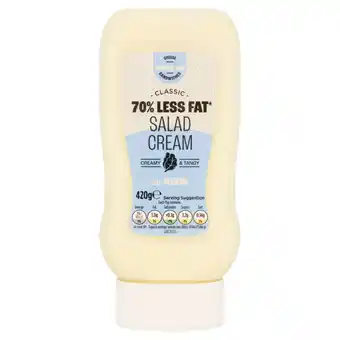 Asda ASDA Classic 70% Less Fat Salad Cream 420g offer