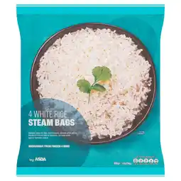 Asda ASDA 4 Steam Bags Long Grain Rice offer