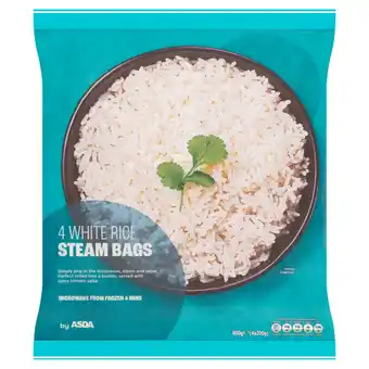 Asda ASDA 4 Steam Bags Long Grain Rice offer