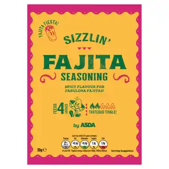 Asda ASDA Sizzlin' Fajita Seasoning 30g offer