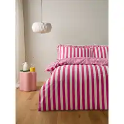 Asda George Home Box Pleat Striped Duvet Set - Double offer