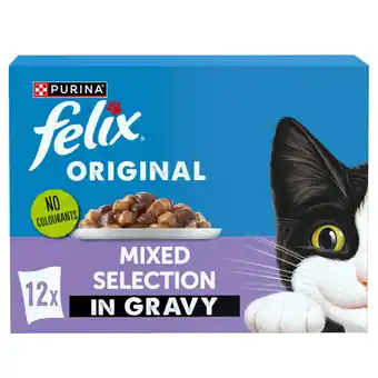 Asda Felix Original Mixed Selection in Gravy Wet Cat Food 12x85g offer