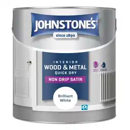 Asda Johnstone's Quick Dry Satin 2.5L Brilliant White offer