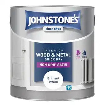 Asda Johnstone's Quick Dry Satin 2.5L Brilliant White offer