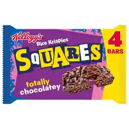 Iceland Kellogg's Rice Krispies Squares Delightfully Chocolatey Snack Bars 4x36g offer