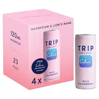 Tesco TRIP Mindful Blend Wild Strawberry 4x250ml offer