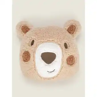 Asda George Home Natural Bear 3D Cushion offer