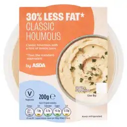 Asda ASDA 30% Less Fat Classic Houmous offer