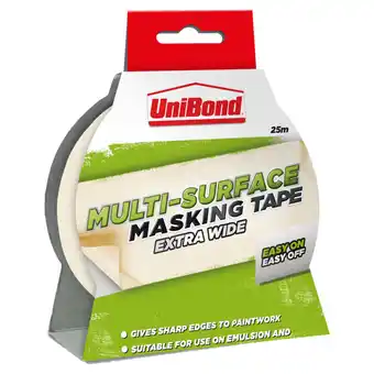 Asda UniBond Masking Tape 25m offer