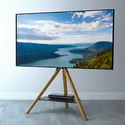 Costco AVF Hoxton TV Stand for TV's up to 70, Light Wood offer