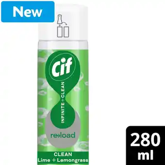 Morrisons Cif Infinite Clean All in One Lime & Lemongrass Reload 280ml offer