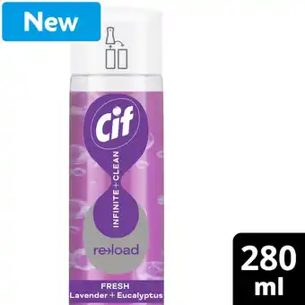 Morrisons Cif Infinite Clean All in One Lavender & Eucalyptus Reload 280ml offer