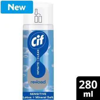Morrisons Cif Infinite Clean All in One Sensitive Lotus & Mineral Salt Reload 280ml offer