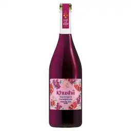 Tesco Isla Delice Khushii Red Grape & Pomegranate Sparkling Juice Drink 750ml offer