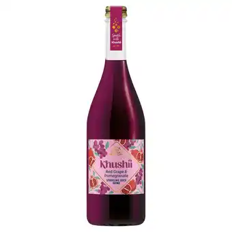 Tesco Isla Delice Khushii Red Grape & Pomegranate Sparkling Juice Drink 750ml offer