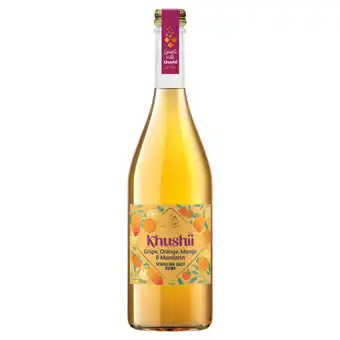 Tesco Isla Delice Khushii Grape Orange Mango & Mandarin Sparkling Juice Drink 750ml offer