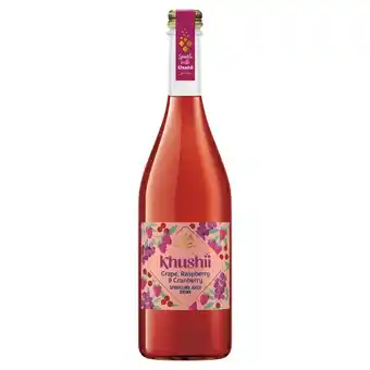 Tesco Isla Delice Khushii Grape Raspberry & Cranberry Sparkling Juice Drink 750ml offer