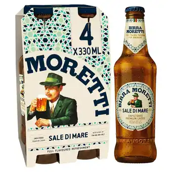 Tesco Birra Moretti Sale Di Mare Lager 4x330ml offer