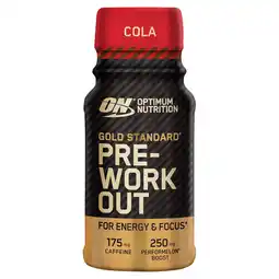 Tesco Optimum Nutrition Gold Standard Pre-Work Out Cola 60ml offer