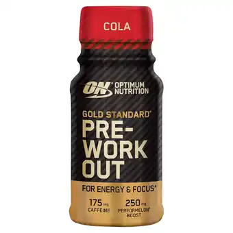 Tesco Optimum Nutrition Gold Standard Pre-Work Out Cola 60ml offer