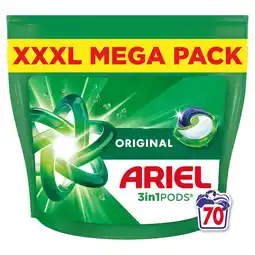 Tesco Ariel All in 1 Washing Pods Original 70 Washes 1372g offer