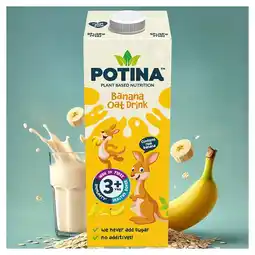 Tesco POTINA Banana Oat drink 1 Litre offer