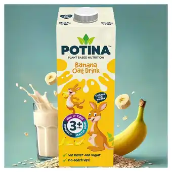 Tesco POTINA Banana Oat drink 1 Litre offer