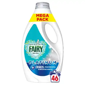 Tesco Fairy Platinum Washing Liquid 46 Washes 1426ml offer