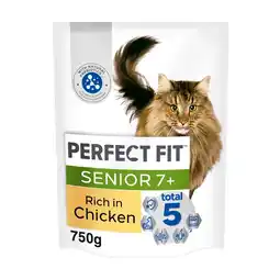 Tesco Perfect Fit Senior 7+ Dry Cat Food - Chicken 750g offer