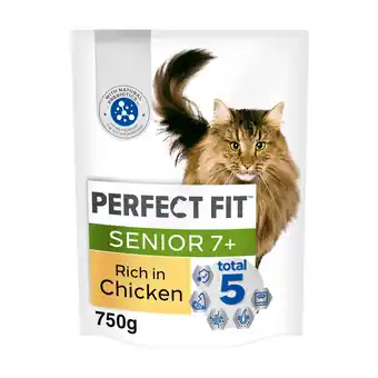 Tesco Perfect Fit Senior 7+ Dry Cat Food - Chicken 750g offer