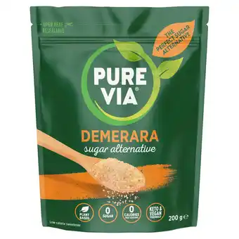 Tesco Pure Via Demerara Sugar Alternative 200g offer