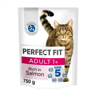 Tesco Perfect Fit Adult 1+ Dry Cat Food - Salmon 750g offer