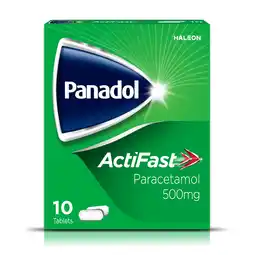 Tesco Panadol Actifast 500MG Tablets 10pk offer