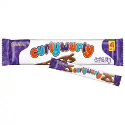 Iceland Cadbury Curly Wurly 4 Pack Multipack 86gg offer