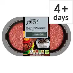 Tesco Tesco Finest Quarter Pounders 454g offer