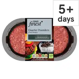 Tesco Tesco Finest Quarter Pounders 454g offer