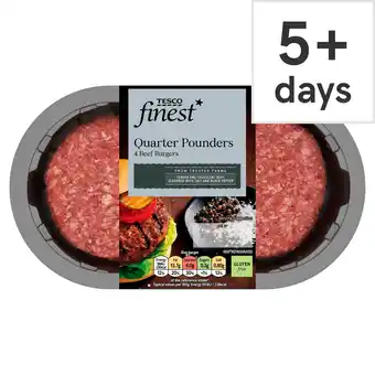 Tesco Tesco Finest Quarter Pounders 454g offer