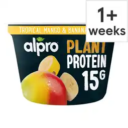 Tesco Alpro 15g High Protein Tropical Fruit Dairy Free Soya Yoghurt Alternative 200g offer