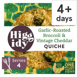 Tesco Higgidy Garlic-Roasted Broccoli & Vintage Cheddar Quiche 400g offer