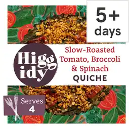 Tesco Higgidy Roasted Tomato, Broccoli and Spinach Quiche 380G offer