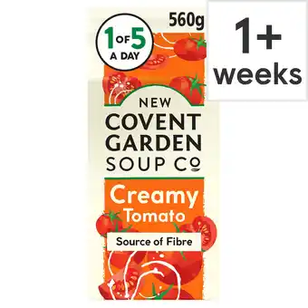 Tesco New Covent Garden Creamy Tomato Soup 560g offer