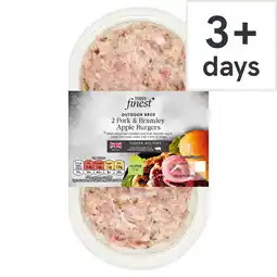 Tesco Tesco Finest 2 Pork And Bramley Apple Burgers 300G offer
